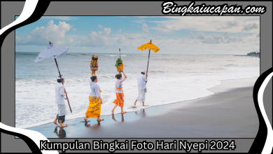 Bingkai foto dan ucapan digital Nyepi 2024 yang merayakan tradisi dengan inovasi