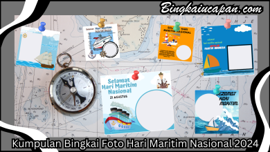 Bingkai Foto Hari Maritim Nasional 2024 dengan Desain Inspiratif dan Pesan Pelestarian Laut.